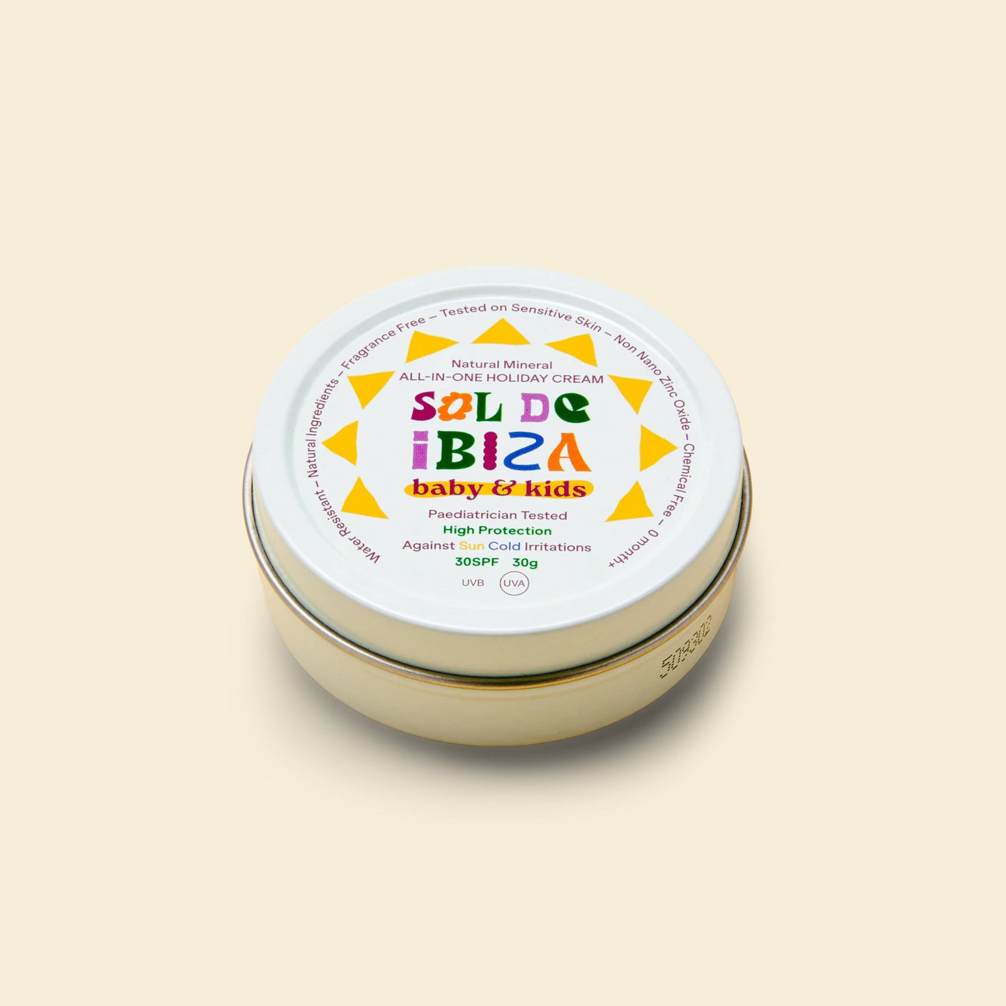 All in One Sunscreen - Babies 0 Months SPF30 Sol de Ibiza 30g