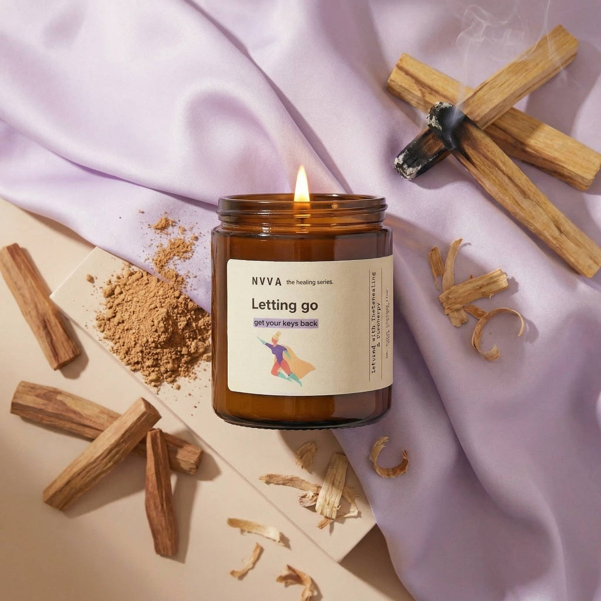 Letting Go – Scented Organic Soy Candle | Jasmine Sandalwood