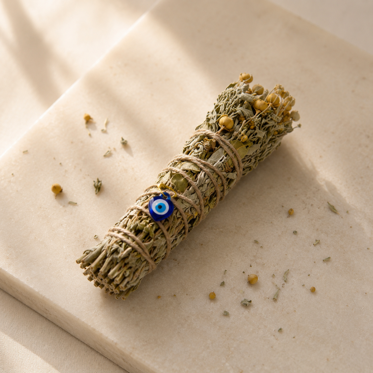 Natural Incense Bundle – White Sage , Wild Rue & Bay Leaves