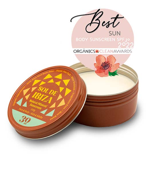 Natural Sunscreen SPF30 Sol de Ibiza. BIO. Mineral filter 100g