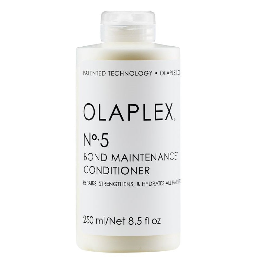 Olaplex No. 5 Bond Maintenance Conditioner in a 250ml bottle, formulated to repair, strengthen, and hydrate all hair types.