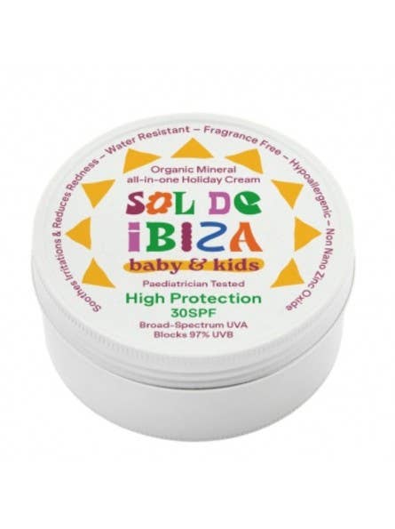 All in One Sunscreen - Babies 0 Months SPF30 Sol de Ibiza. BIO 100g